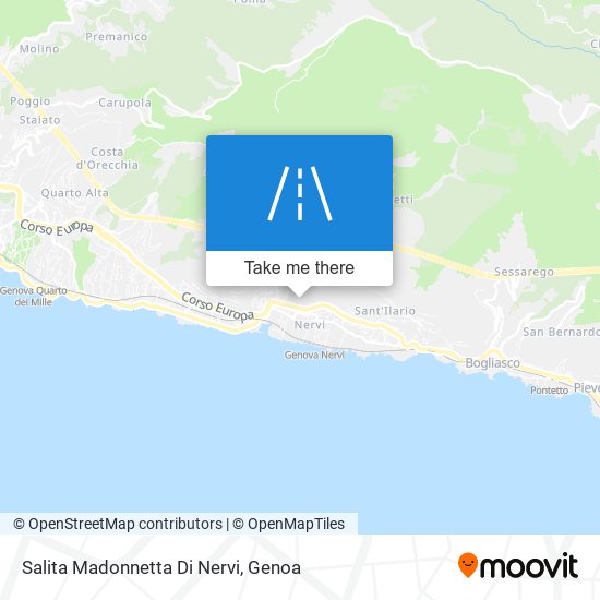 Salita Madonnetta Di Nervi map