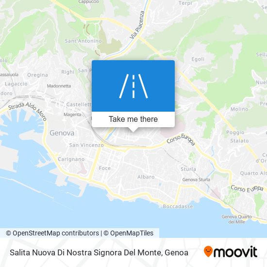 Salita Nuova Di Nostra Signora Del Monte map