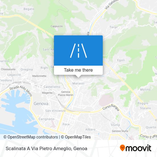 Scalinata A Via Pietro Ameglio map