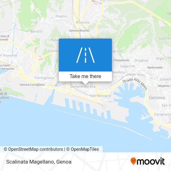 Scalinata Magellano map