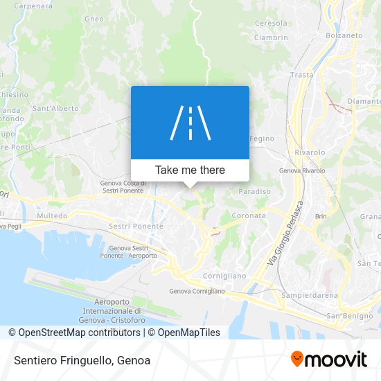 Sentiero Fringuello map