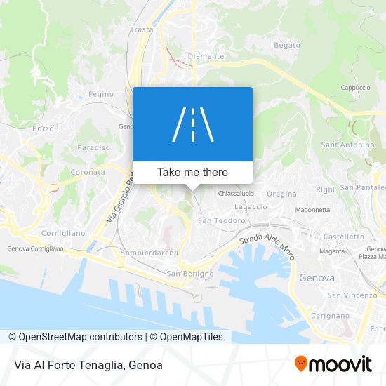Via Al Forte Tenaglia map