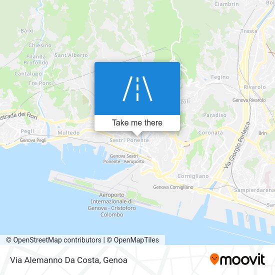 Via Alemanno Da Costa map
