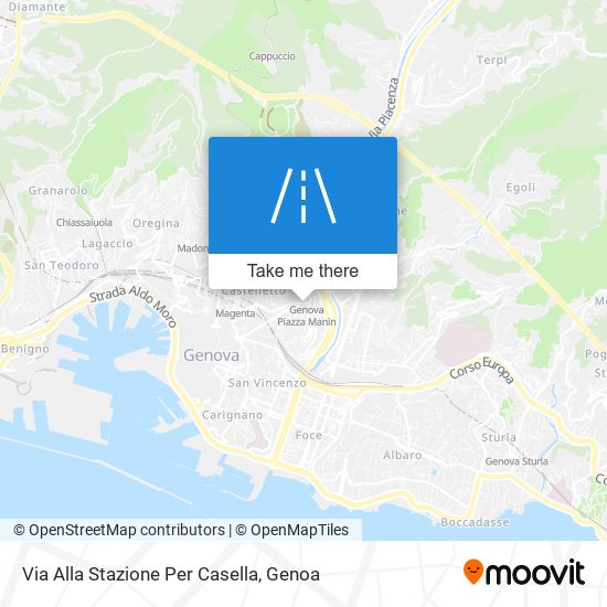 Via Alla Stazione Per Casella map