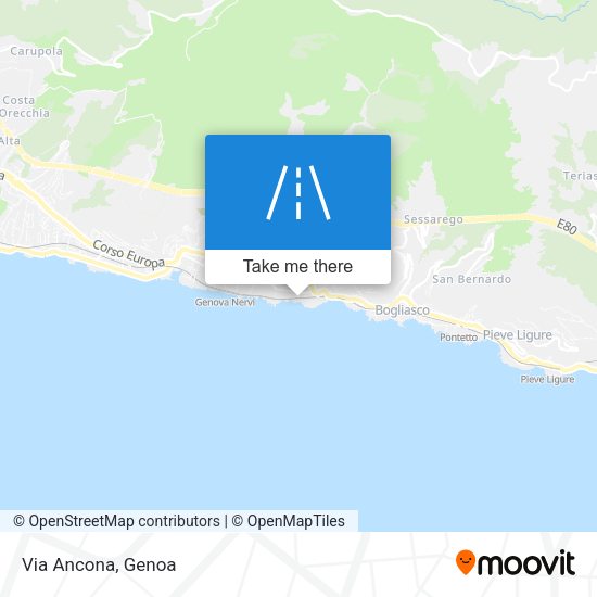 Via Ancona map