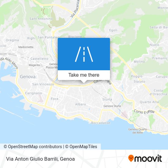 Via Anton Giulio Barrili map