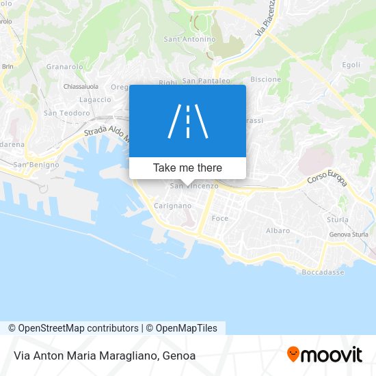Via Anton Maria Maragliano map
