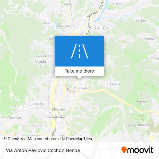 Via Anton Pavlovic Cechov map