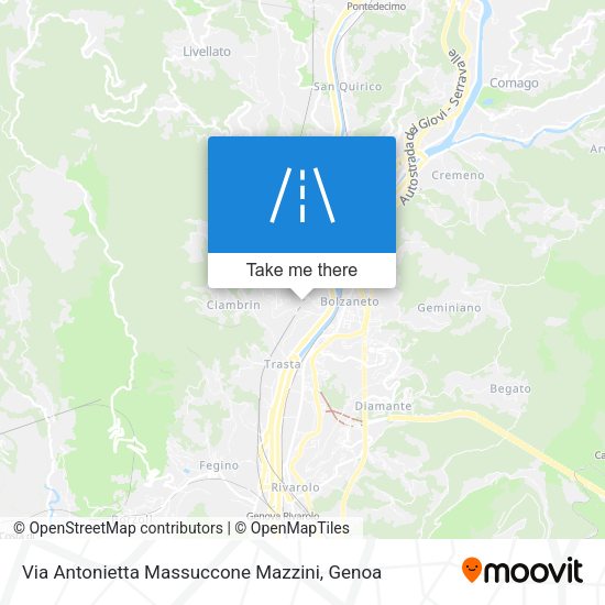 Via Antonietta Massuccone Mazzini map