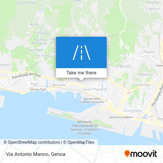Via Antonio Manno map