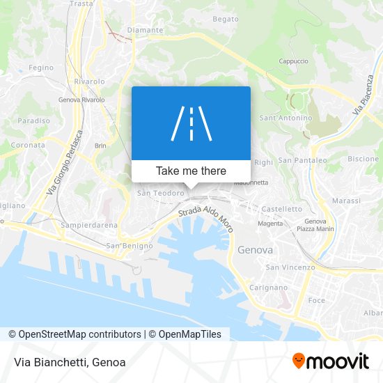 Via Bianchetti map