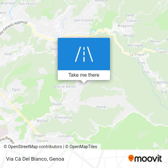 Via Cà Del Bianco map