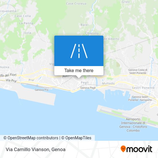 Via Camillo Vianson map
