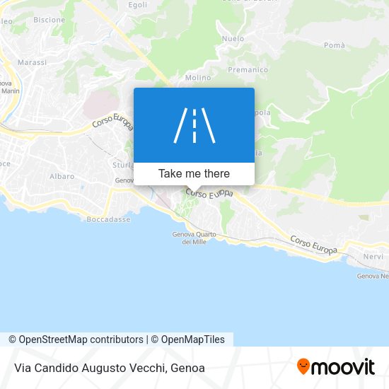 Via Candido Augusto Vecchi map