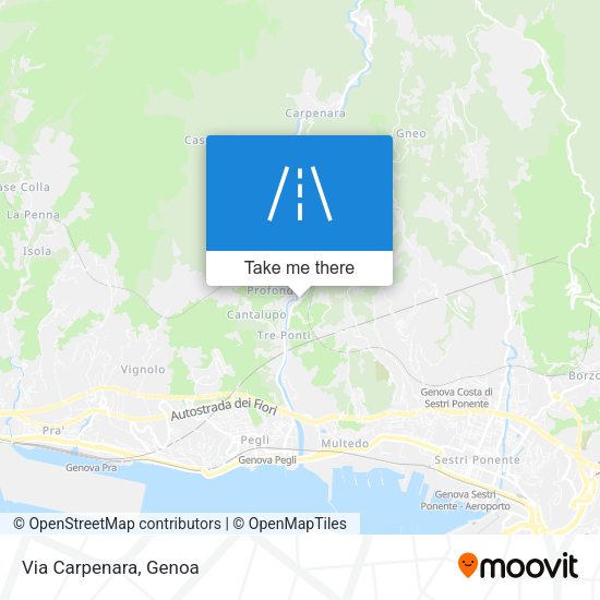 Via Carpenara map