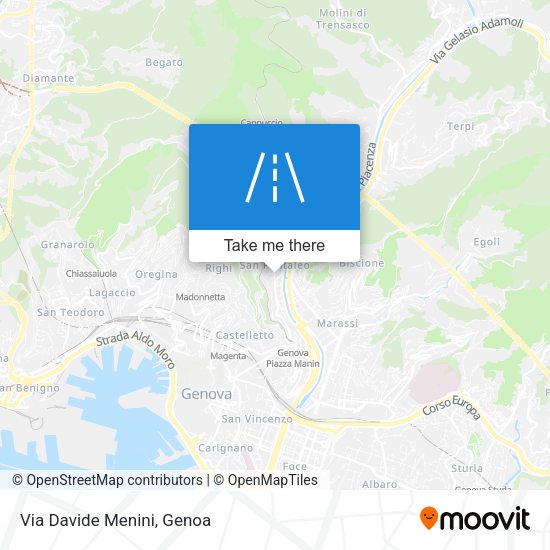 Via Davide Menini map