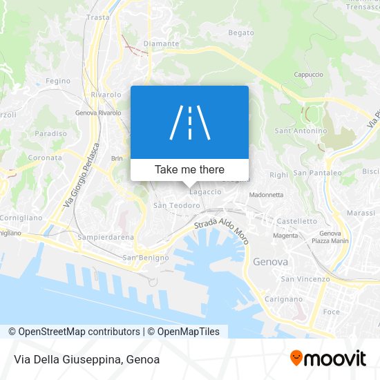 Via Della Giuseppina map