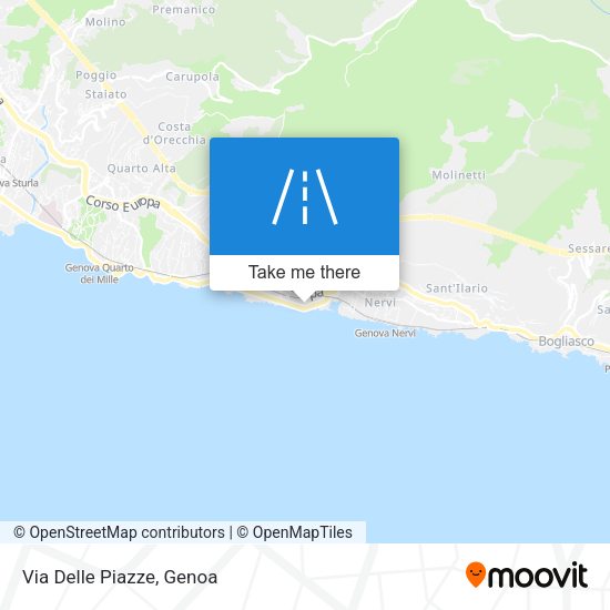 Via Delle Piazze map