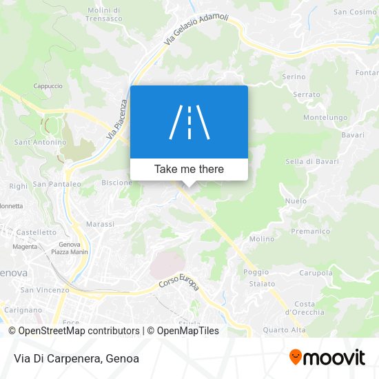 Via Di Carpenera map