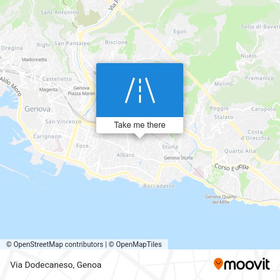 Via Dodecaneso map