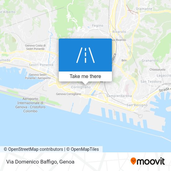 Via Domenico Baffigo map