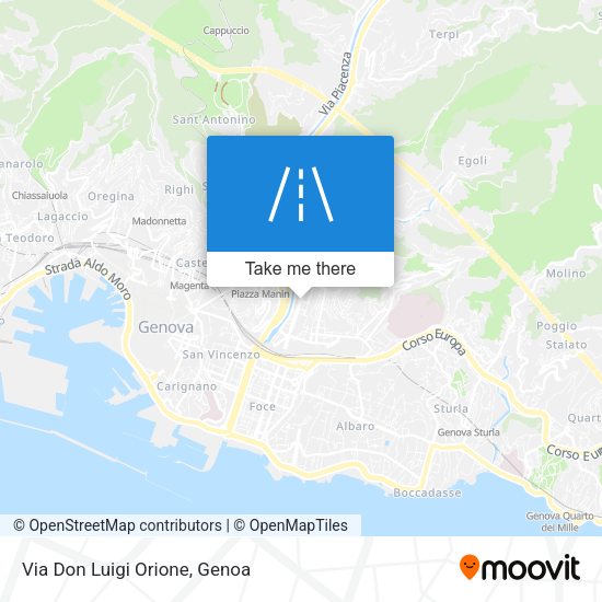 Via Don Luigi Orione map