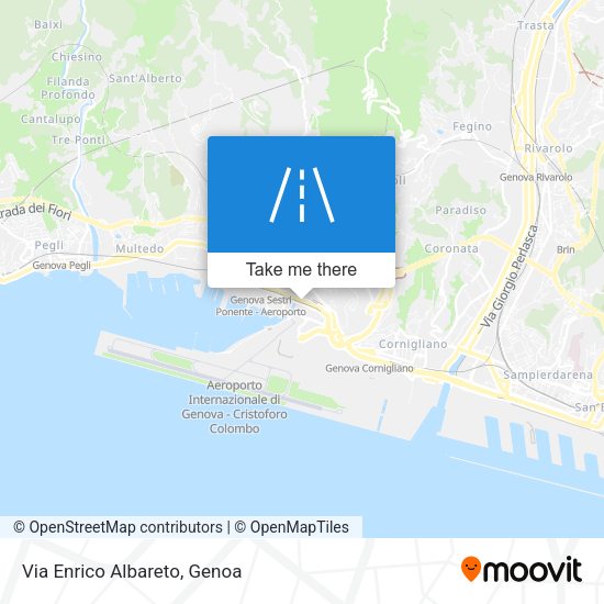 Via Enrico Albareto map