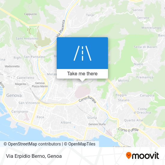 Via Erpidio Berno map