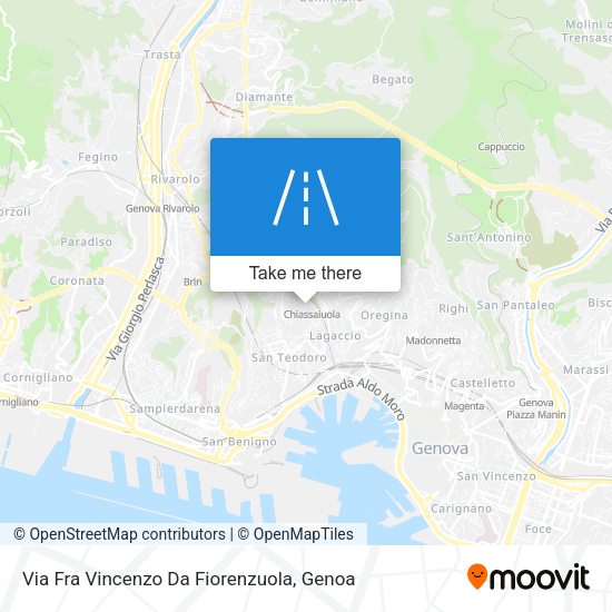 Via Fra Vincenzo Da Fiorenzuola map