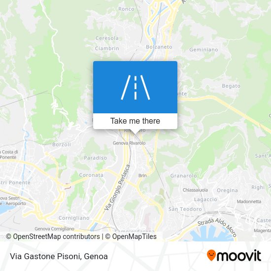 Via Gastone Pisoni map