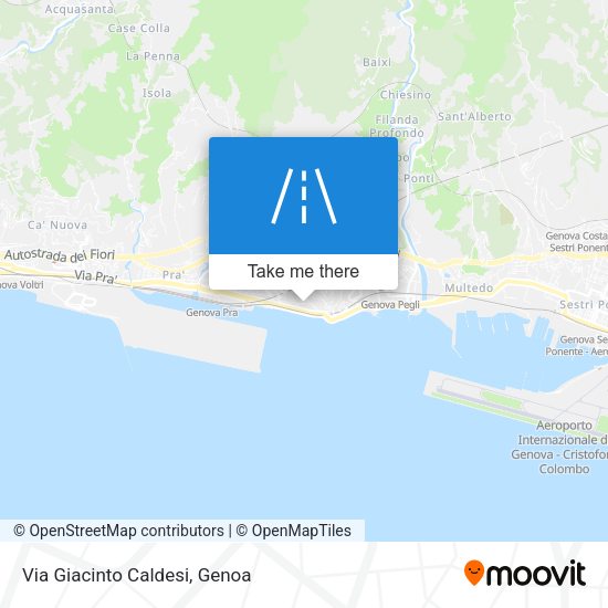 Via Giacinto Caldesi map