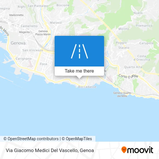 Via Giacomo Medici Del Vascello map