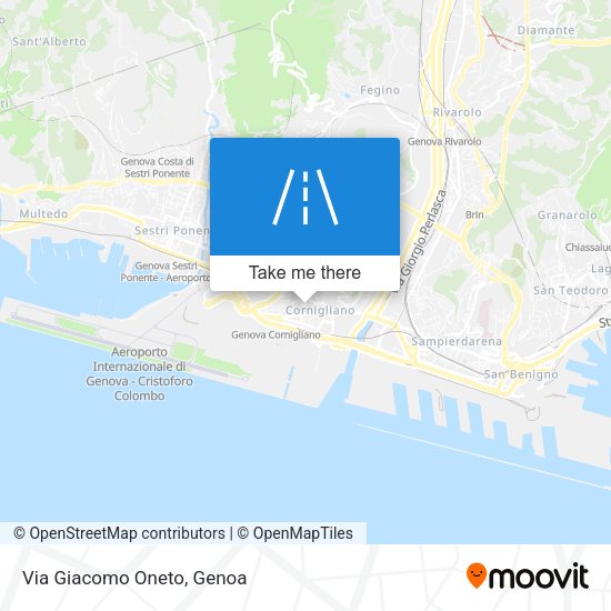 Via Giacomo Oneto map