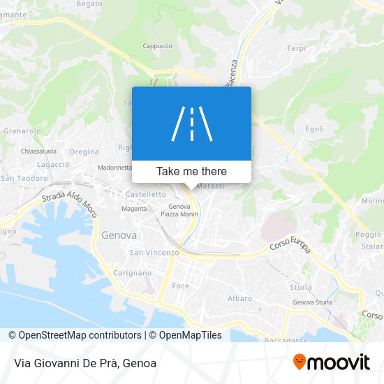 Via Giovanni De Prà map