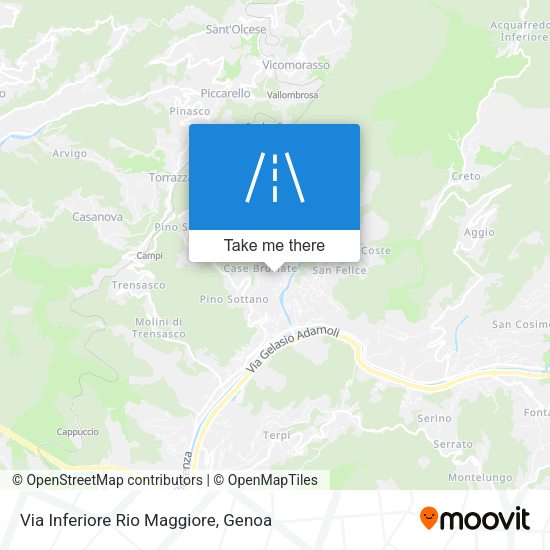 Via Inferiore Rio Maggiore map