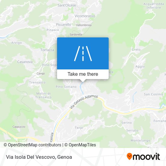 Via Isola Del Vescovo map