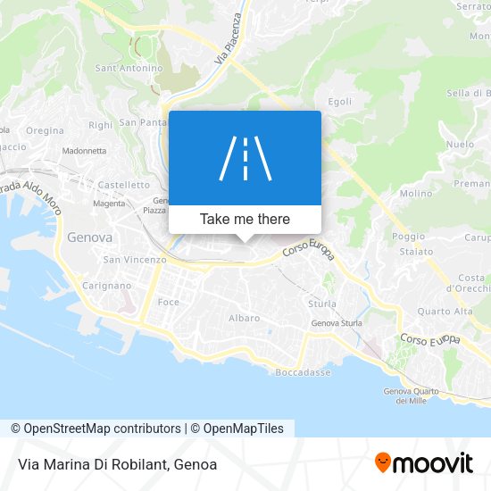 Via Marina Di Robilant map