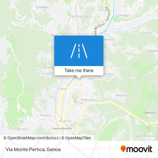 Via Monte Pertica map