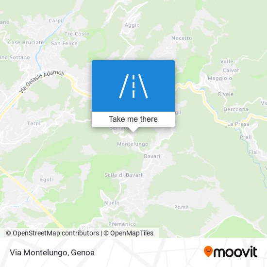 Via Montelungo map