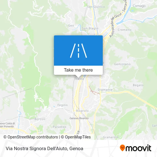 Via Nostra Signora Dell'Aiuto map