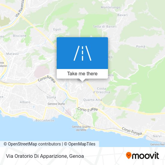 Via Oratorio Di Apparizione map