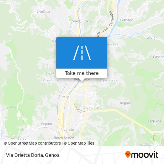 Via Orietta Doria map