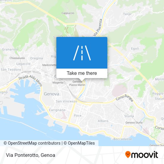 Via Ponterotto map