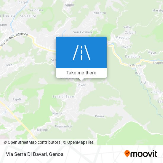 Via Serra Di Bavari map