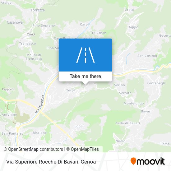 Via Superiore Rocche Di Bavari map