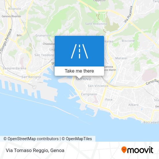 Via Tomaso Reggio map