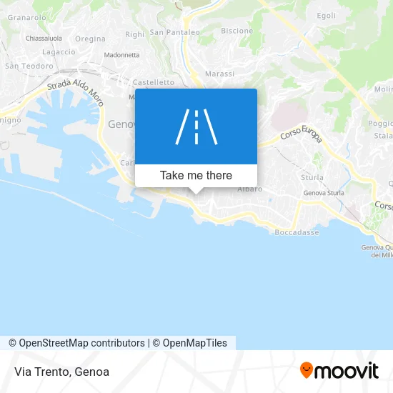Via Trento map
