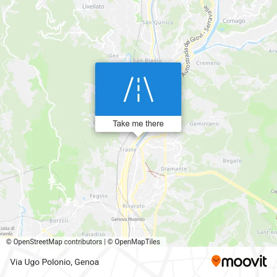 Via Ugo Polonio map