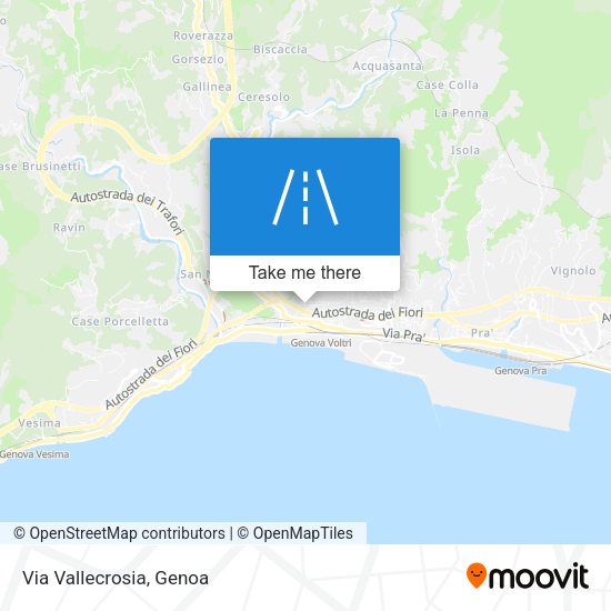 Via Vallecrosia map