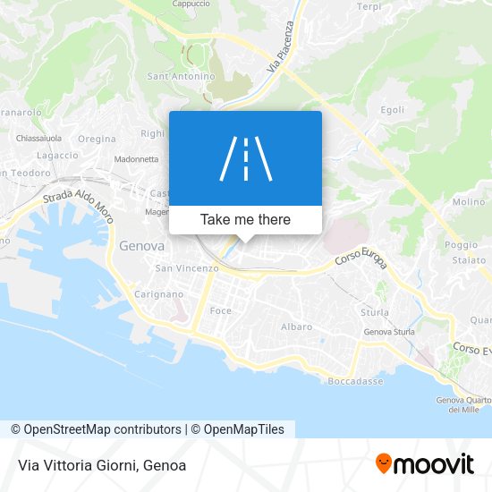 Via Vittoria Giorni map